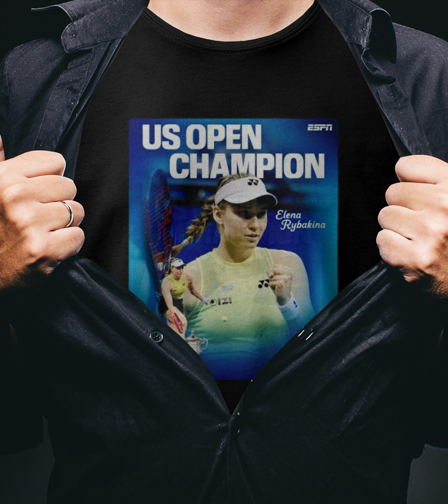 US Open Champion Elena Rybakina Win Featured By ESPN T-Shirt