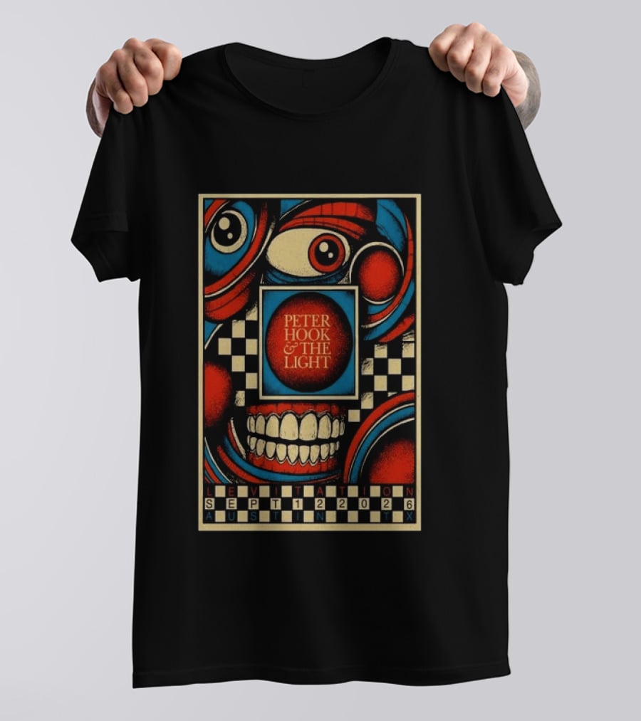 Peter Hook & The Light Levitation September 12 2026 Austin TX Concert T-Shirt