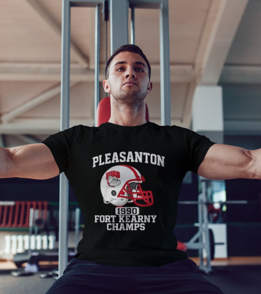 Pleasanton PHS 1990 Fort Kearny Champs Football Helmet T-Shirt