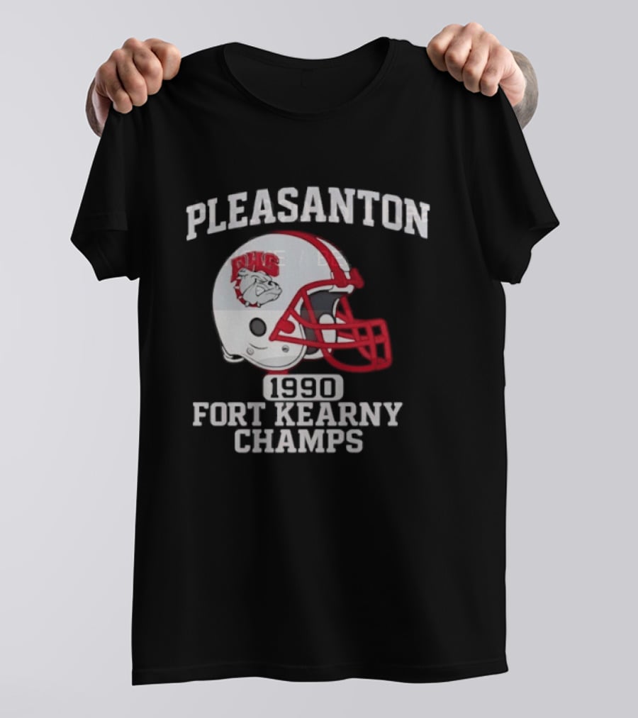 Pleasanton PHS 1990 Fort Kearny Champs Football Helmet T-Shirt