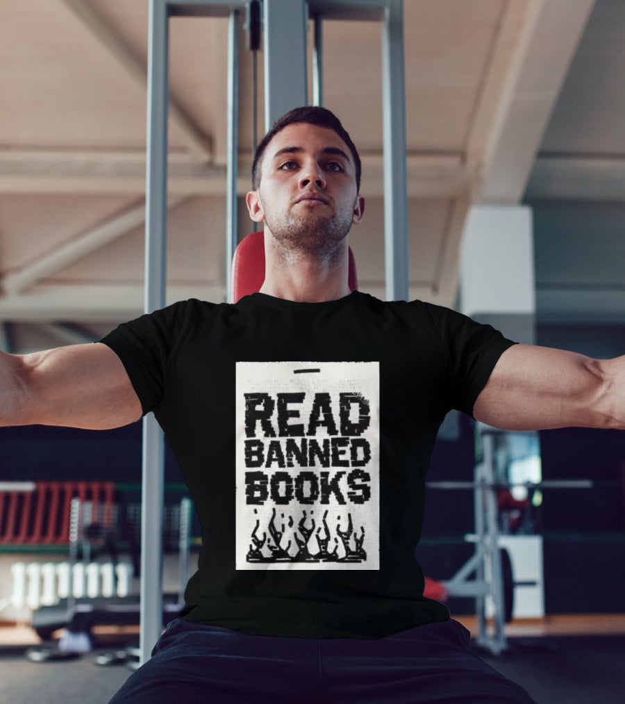 Read Banned Books Advocacy With Rising Flames T-Shirt