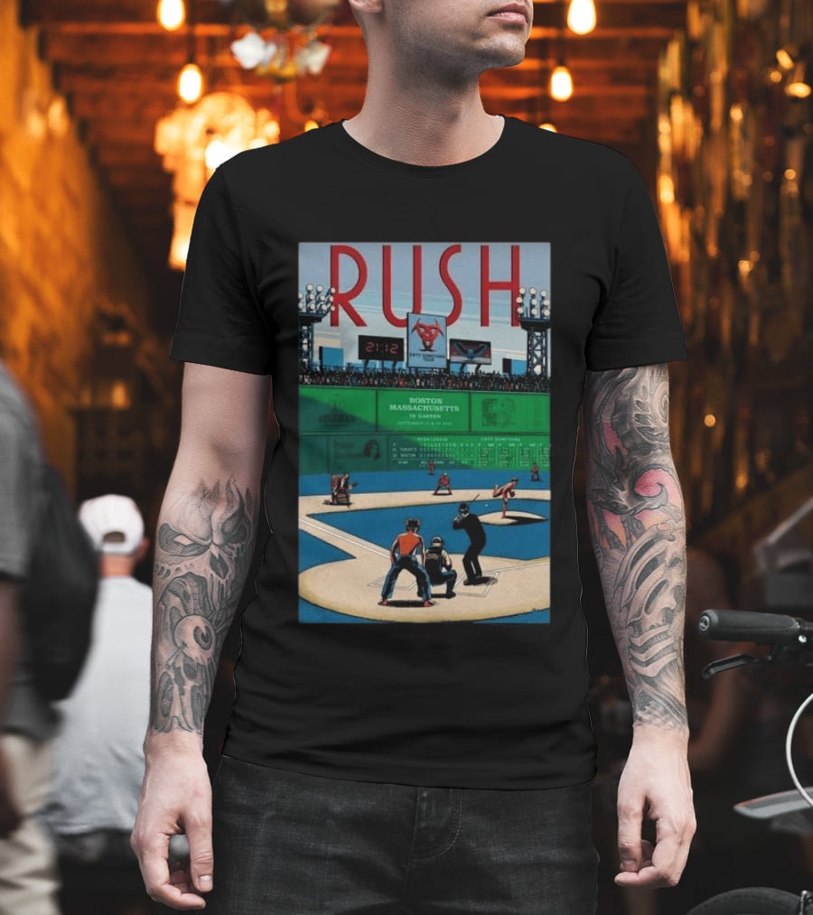 Boston Massachusetts Rush 2026 Concert Sep 12 & 14 TD Garden Baseball T-Shirt