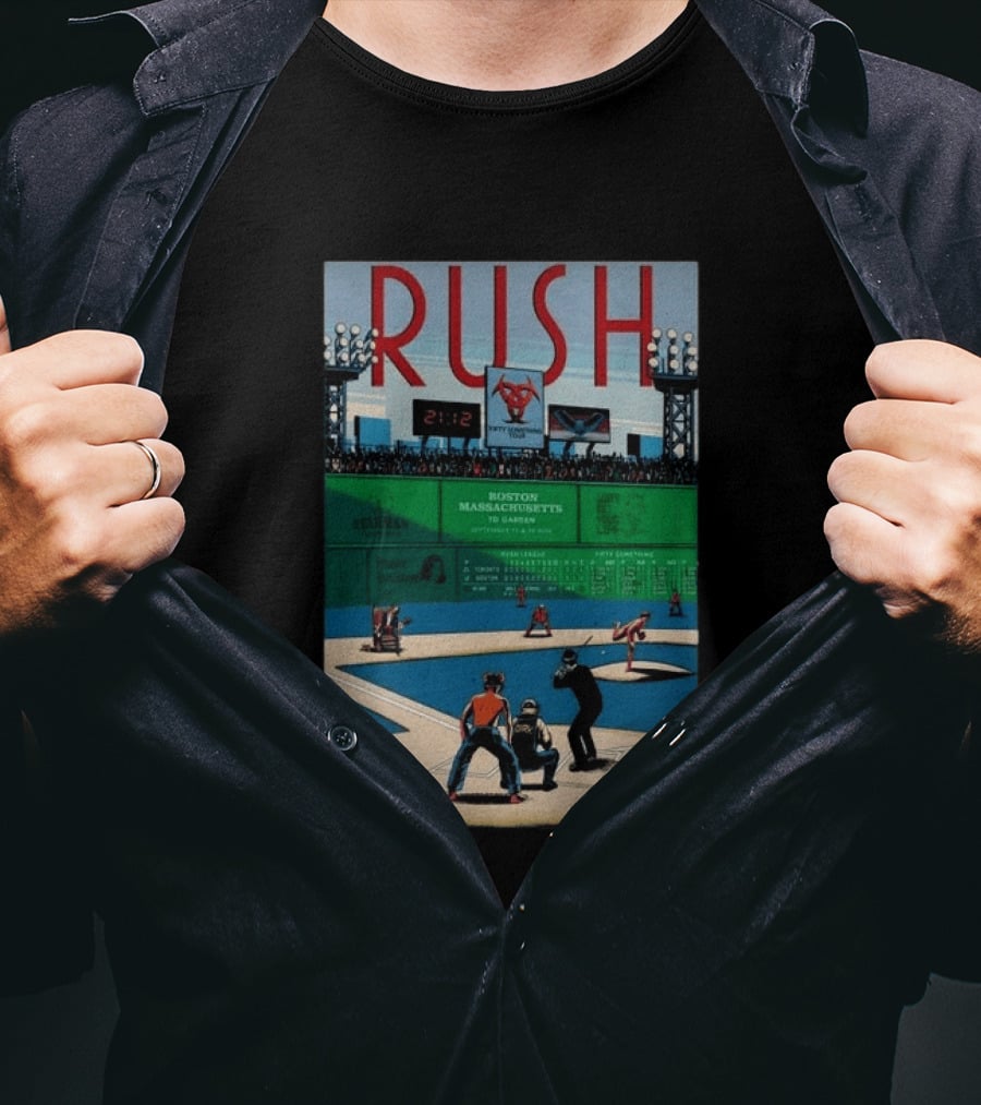 Boston Massachusetts Rush 2026 Concert Sep 12 & 14 TD Garden Baseball T-Shirt