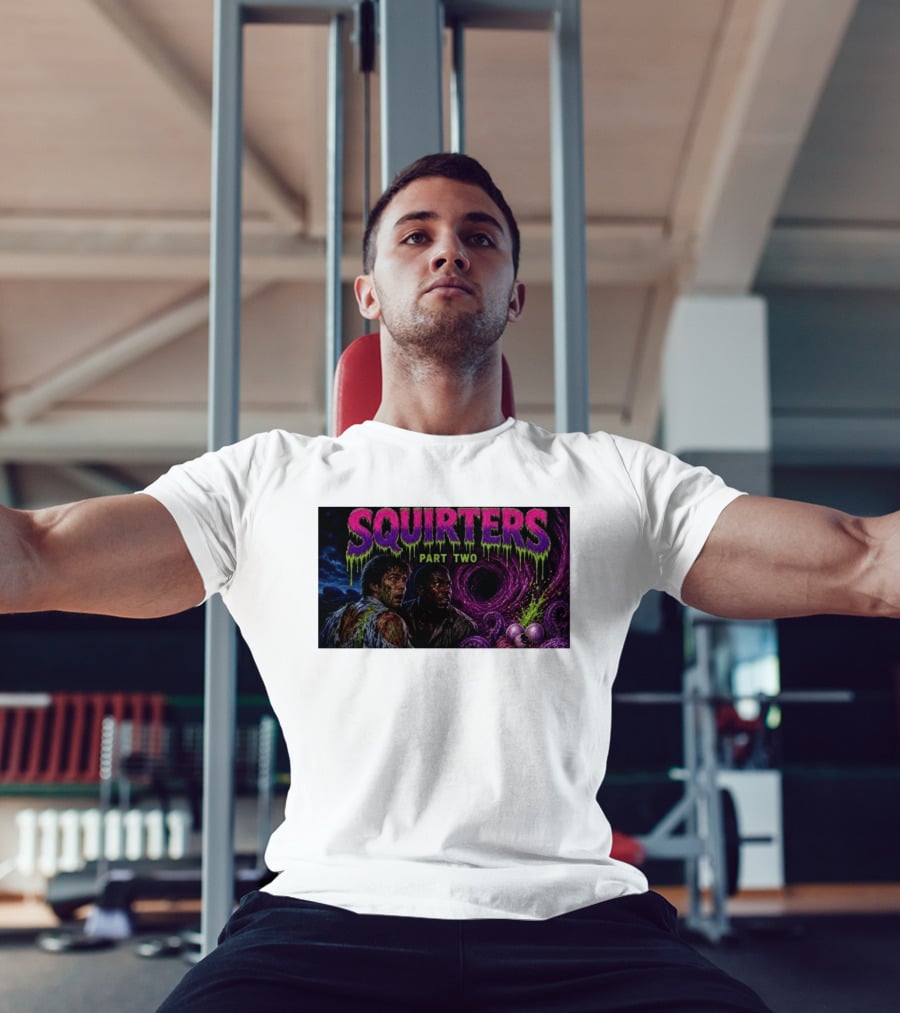 Squirters Part Two 1980s Horror Creature Scene T-Shirt