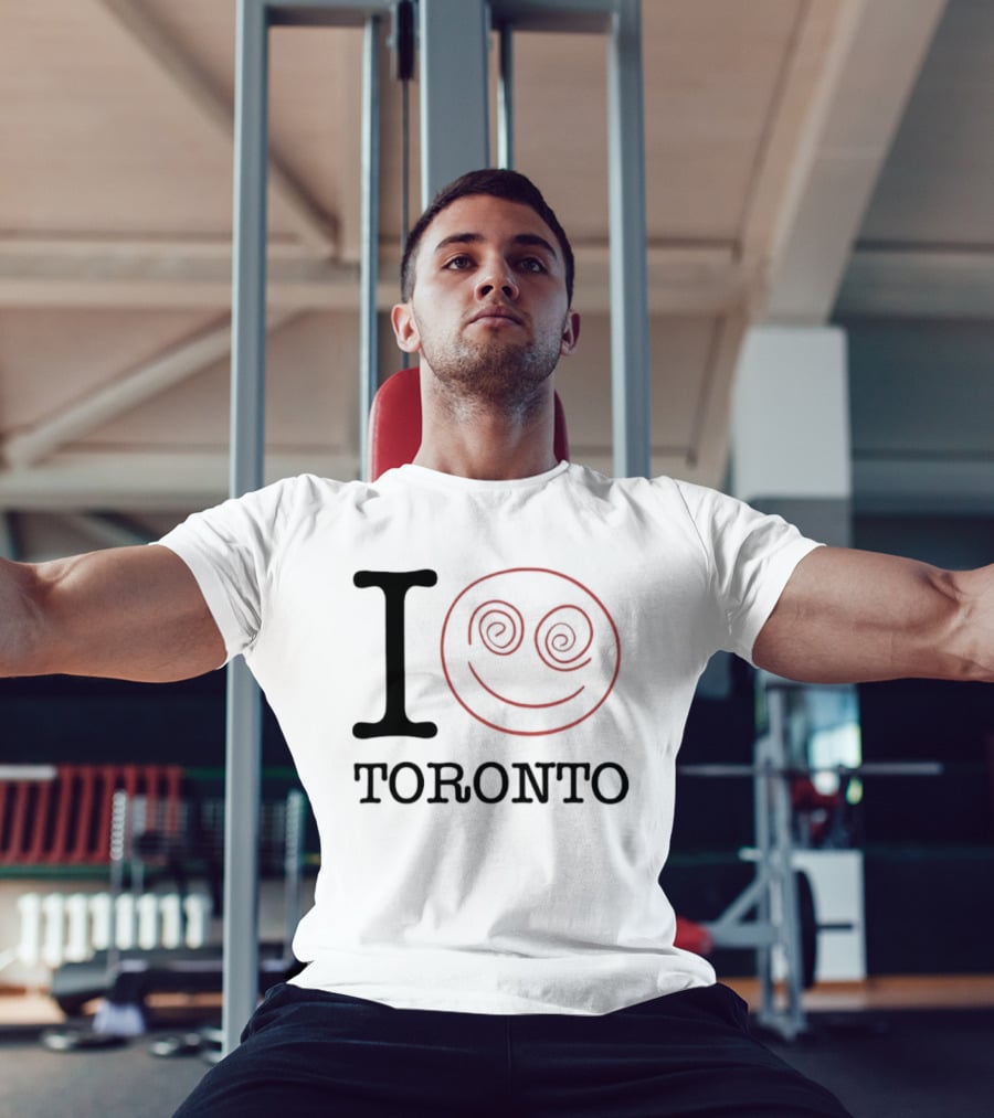 I Love Toronto Smiley Face Red Swirl Eyes Emoji T-Shirt