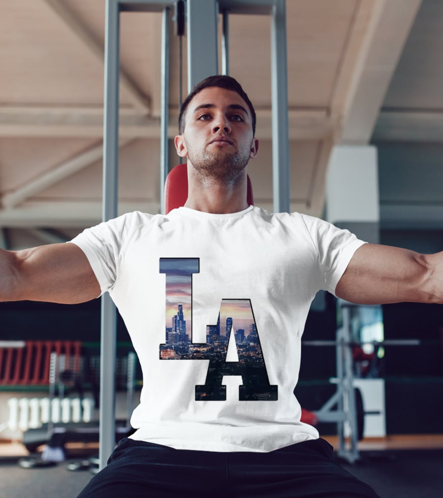 Los Angeles City Skyline LA California Sunset View T-Shirt