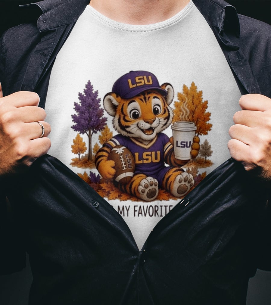 LSU Tiger Fall Is My Favorite Color College Football Cute Autumn T-Shirt