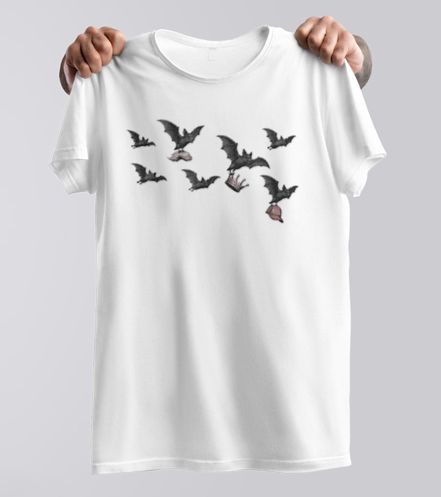 Maga Bats Halloween Crown And Broom T-Shirt