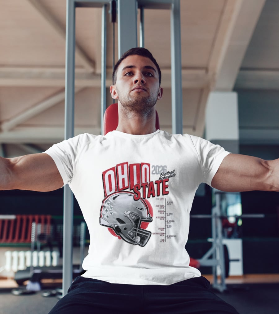 Ohio State Buckeyes 2026 Football Schedule Helmet T-Shirt