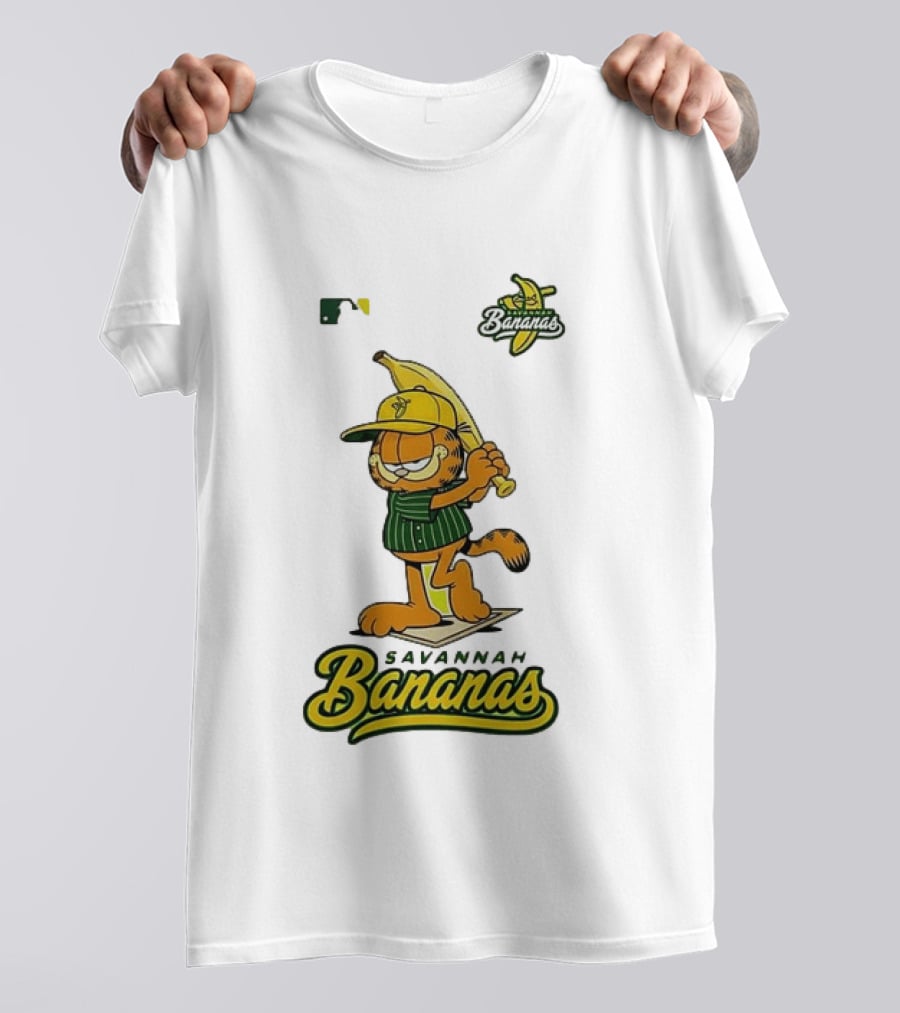 Savannah Bananas Cartoon Orange Cat Baseball MLB T-Shirt