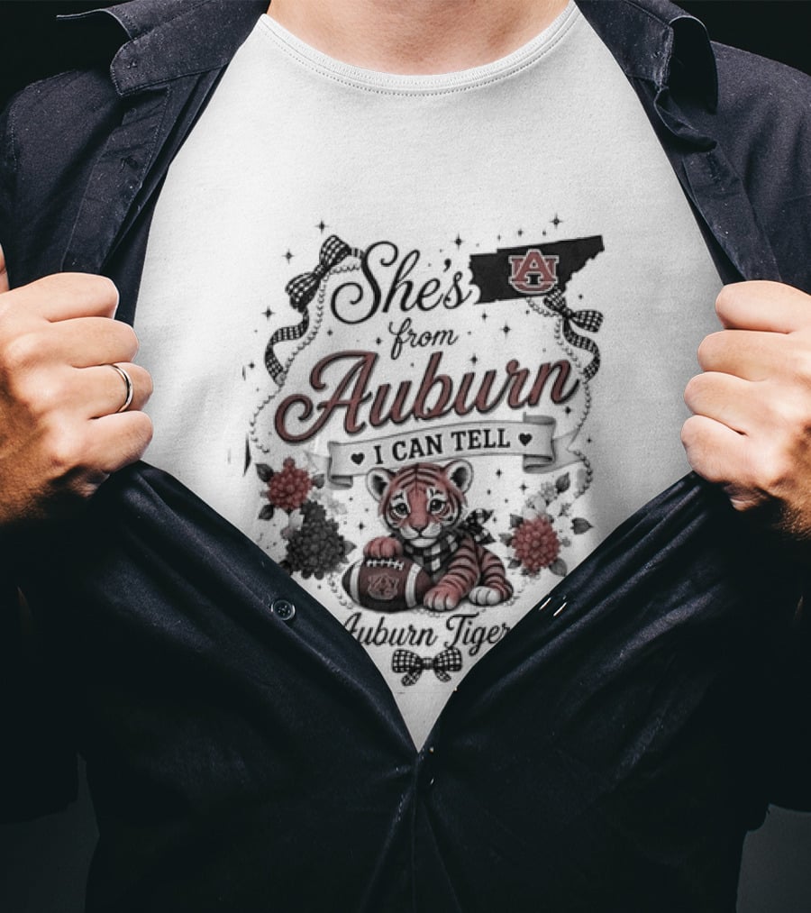 She's From Auburn I Can Tell Auburn Tigers Forever Orange T-Shirt