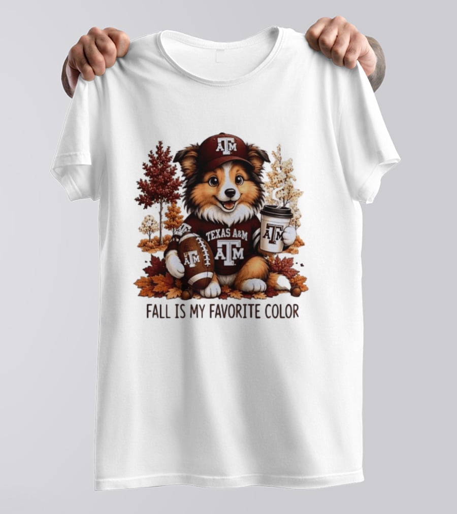 Texas A&M Dog Fall Is My Favorite Color Football Coffee T-Shirt