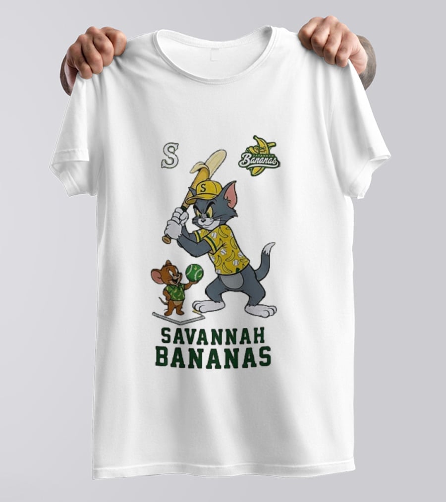 Tom And Jerry Savannah Bananas Baseball Fan T-Shirt