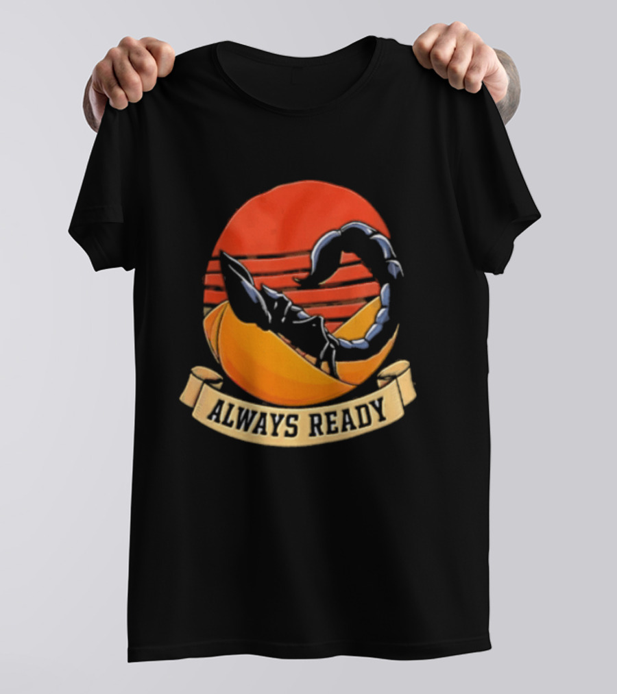 Always Ready Scorpion Desert Sunset Ribbon T-Shirt