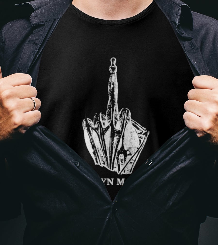 Marilyn Manson Middle Fingers Freaks On Tour 2026 With Rob Zombie T-Shirt