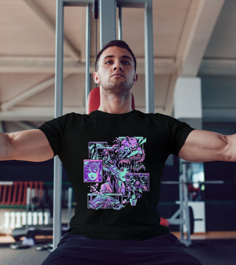 Scarred Crawler Glitch Aesthetic Portraits And Digital Art Panels T-Shirt