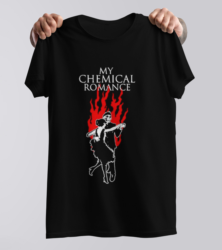 My Chemical Romance Skeleton Dancing In Flames T-Shirt