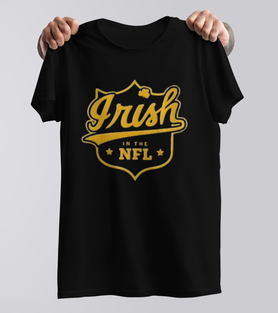 Notre Dame Fighting Irish NFL Football Theme Decorative Crest T-Shirt