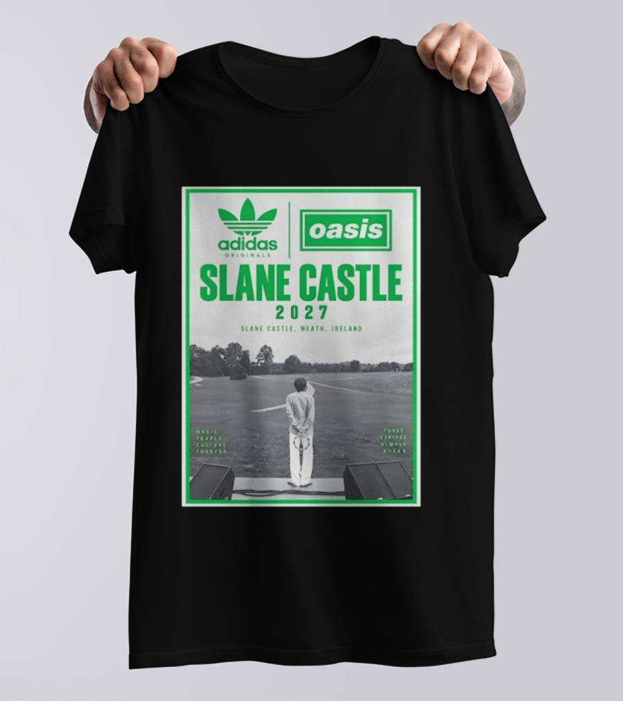 Adidas Originals Oasis Slane Castle 2027 Ireland Music People Culture Forever T-Shirt
