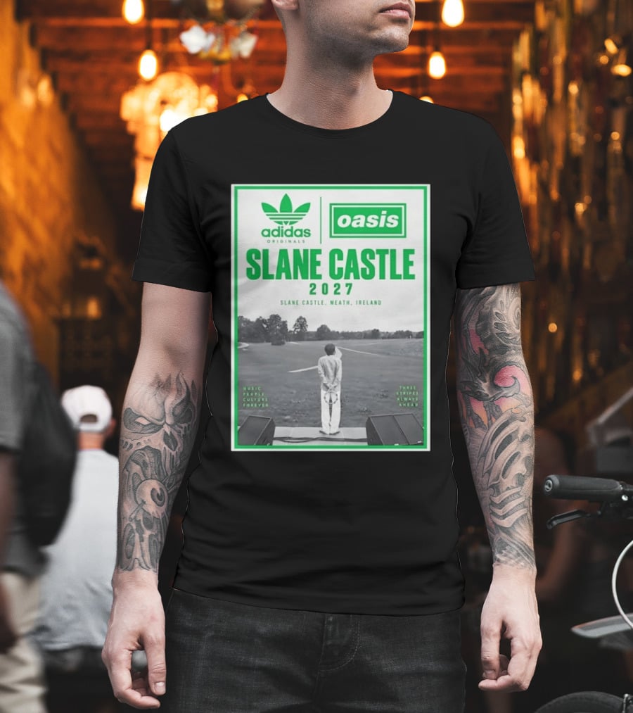 Adidas Originals Oasis Slane Castle 2027 Ireland Music People Culture Forever T-Shirt