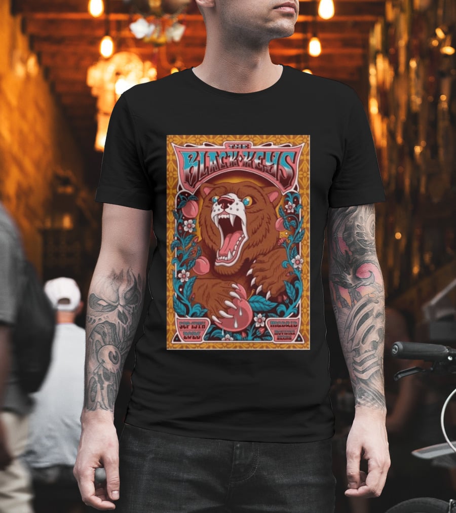The Black Keys Sep 13 2026 Movistar Arena Madrid Wild Bear T-Shirt