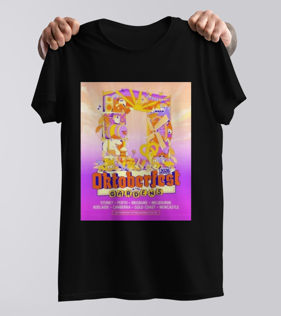 Oktoberfest In The Gardens 2026 Australian Tour Sydney Perth Brisbane Melbourne Adelaide Canberra Gold Coast Newcastle T-Shirt