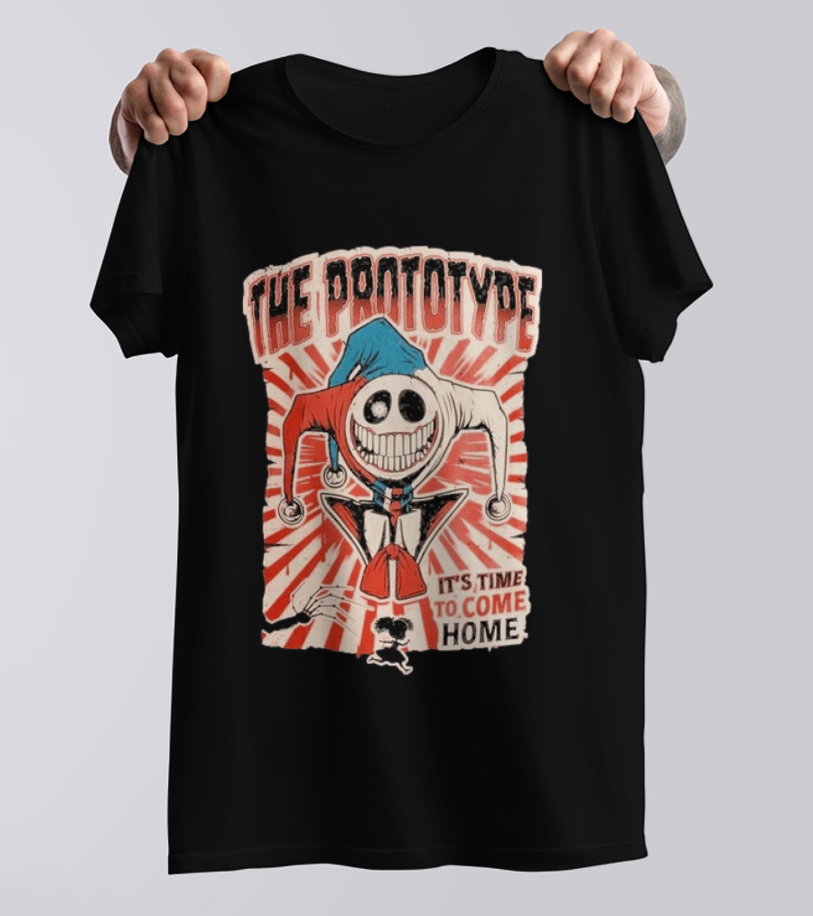 The Prototype It's Time To Come Home Jester Skull Red Blue Suit T-Shirt