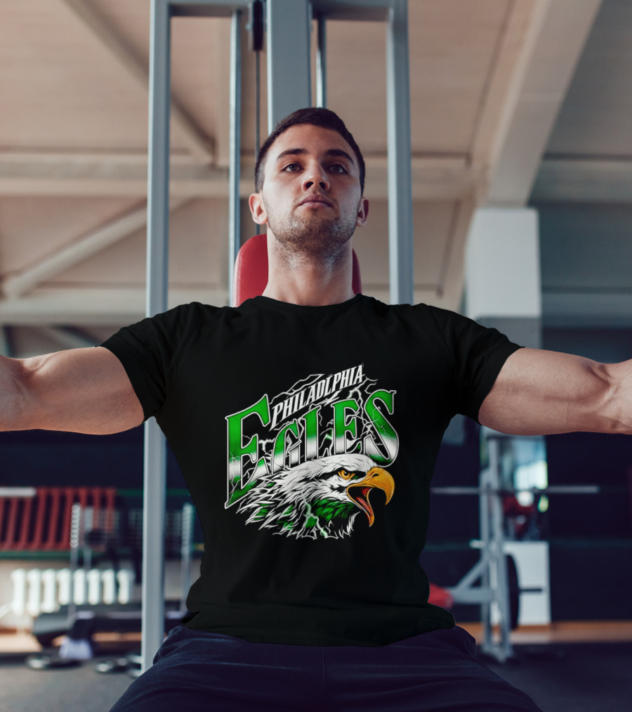 Philadelphia Eagles Lightning Eagle Green T-Shirt