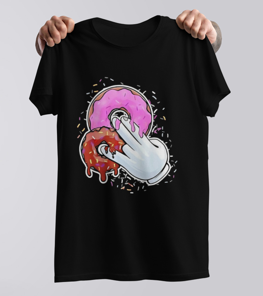 Two In The Pink One In The Stink Donut Gesture Sprinkles T-Shirt