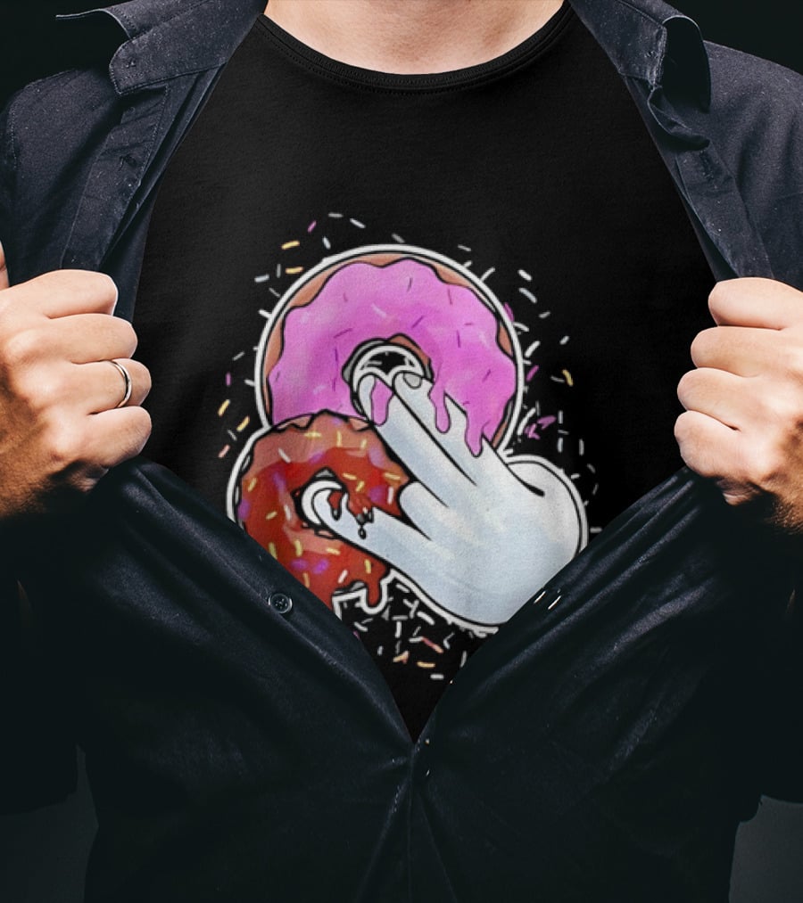 Two In The Pink One In The Stink Donut Gesture Sprinkles T-Shirt