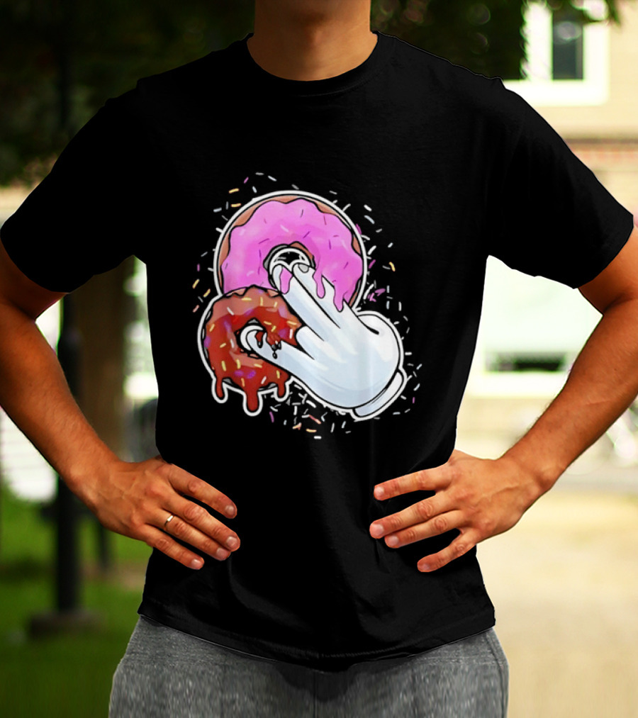 Two In The Pink One In The Stink Donut Gesture Sprinkles T-Shirt