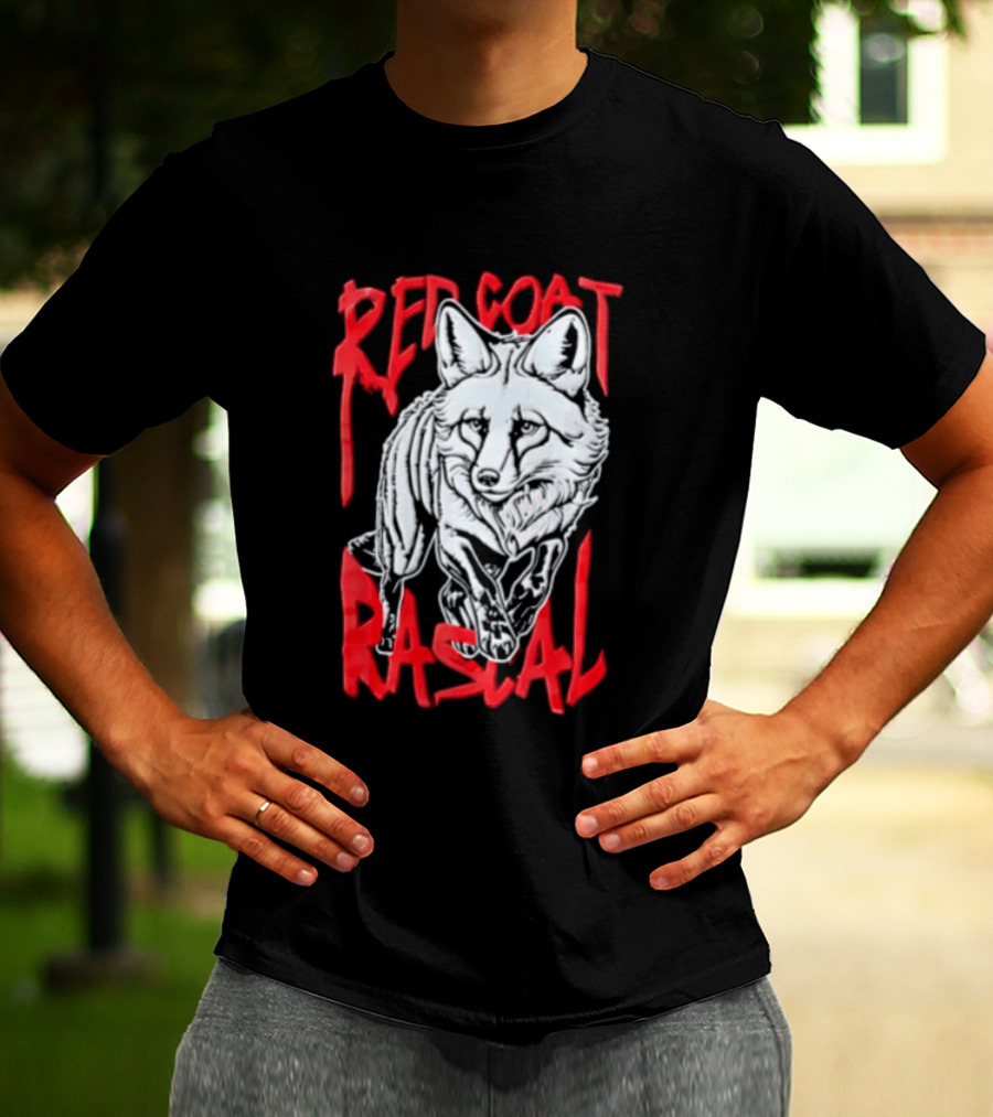 Red Coat Rascal Distressed Running Fox T-Shirt
