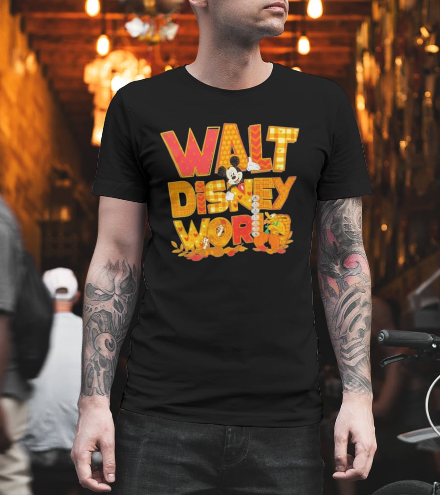 Walt Disney World Mickey Mouse Pluto Disney Characters Fall T-Shirt
