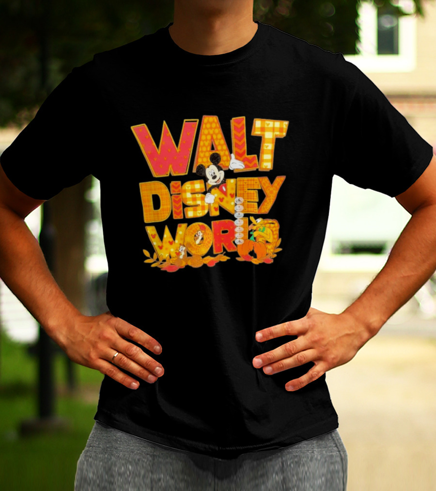 Walt Disney World Mickey Mouse Pluto Disney Characters Fall T-Shirt