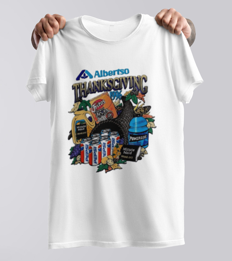 Albertsons Thanksgiving 1996 Fritos Pepsi Powerade Minute Maid Collage T-Shirt