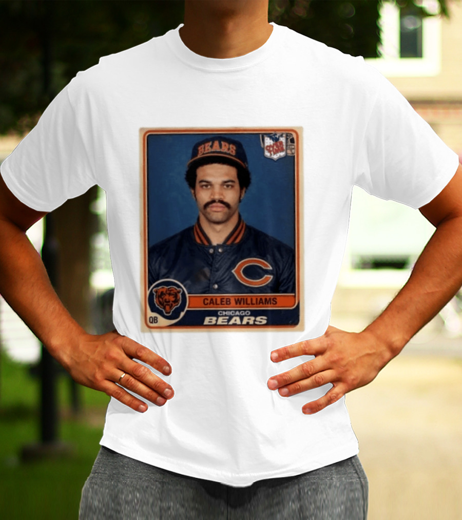 Caleb Williams Chicago Bears QB Vintage Football Card T-Shirt