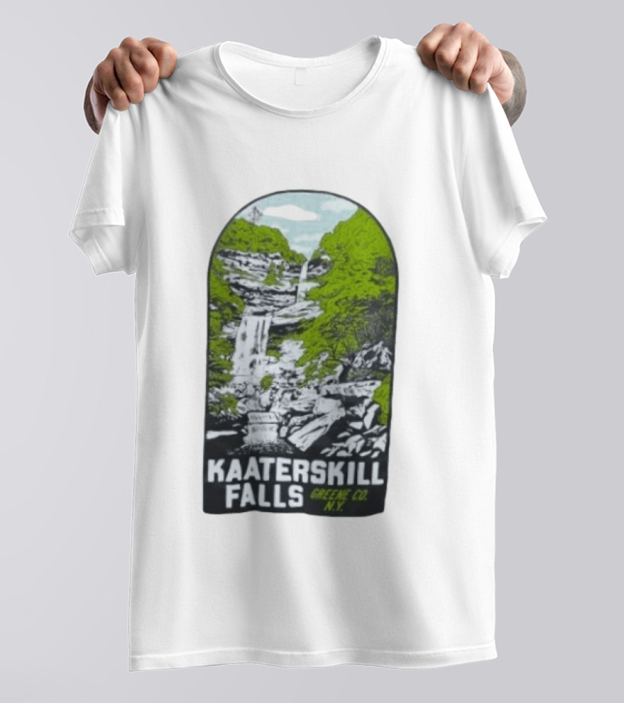 Kaaterskill Falls Greene Co NY Scenic Nature Waterfall Landscape T-Shirt