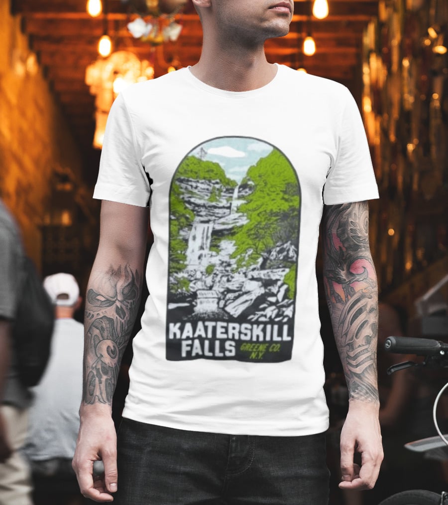 Kaaterskill Falls Greene Co NY Scenic Nature Waterfall Landscape T-Shirt