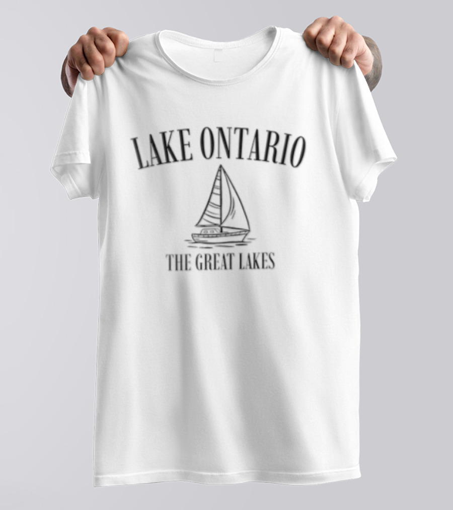Lake Ontario The Great Lakes Sailboat Waves T-Shirt