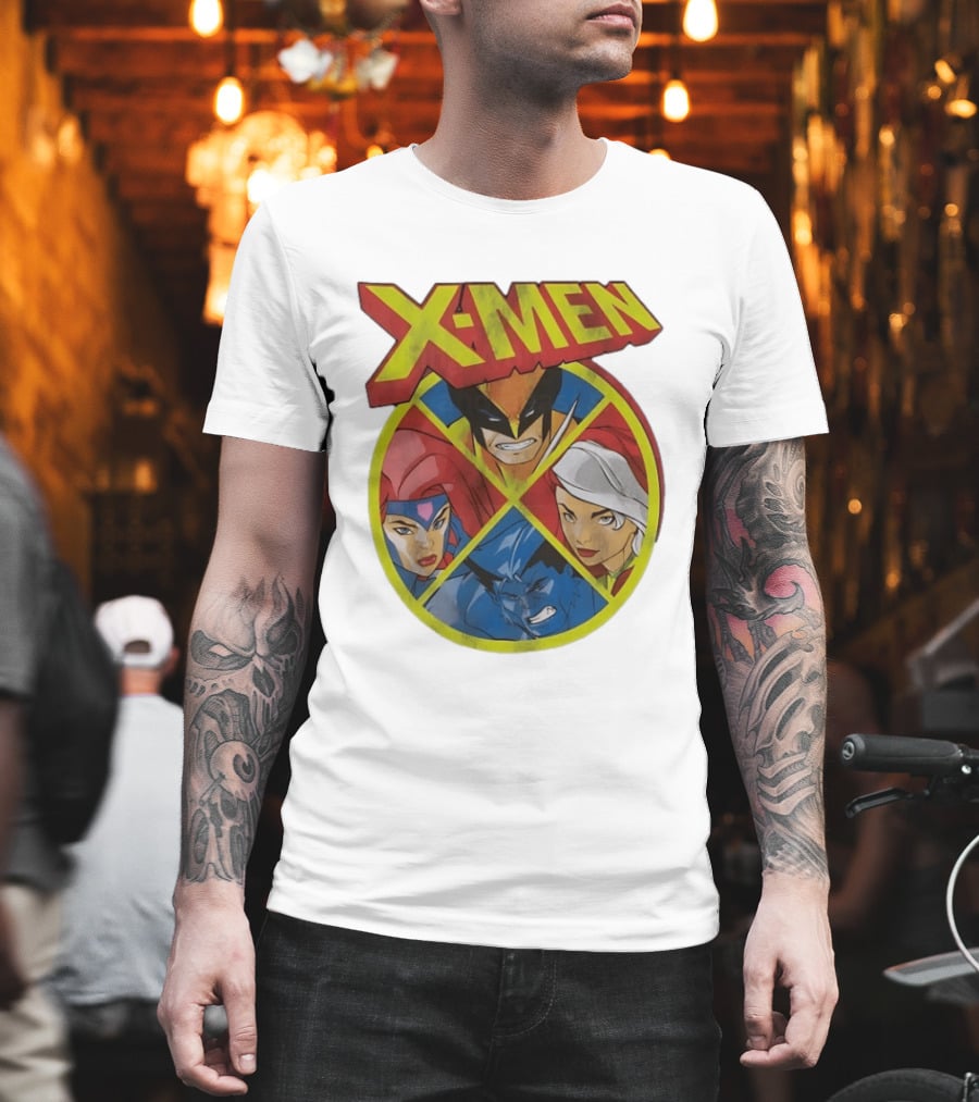 X Men Wolverine Jean Grey Rogue Beast Classic Comic Characters T-Shirt