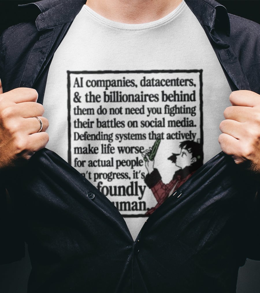 AI Companies Datacenters Billionaires Profoundly Anti Human Fooly Cooly T-Shirt
