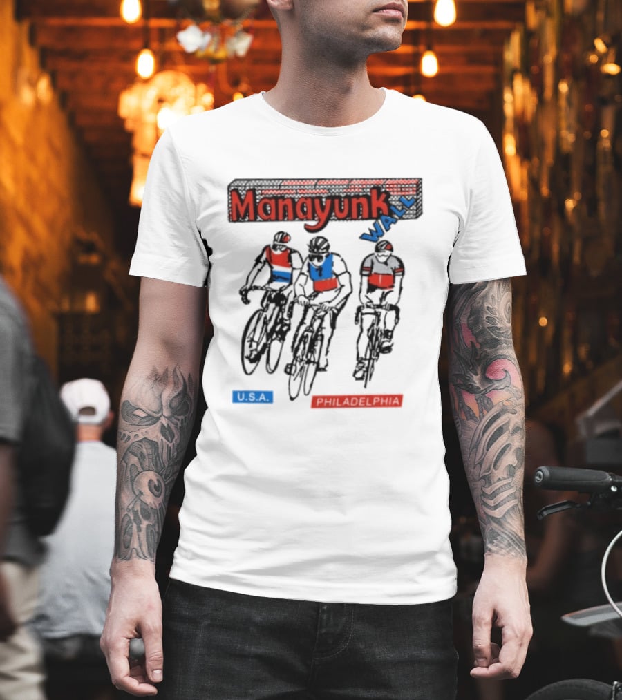 Manayunk Wall Classic USA Philadelphia Cycling Event T-Shirt