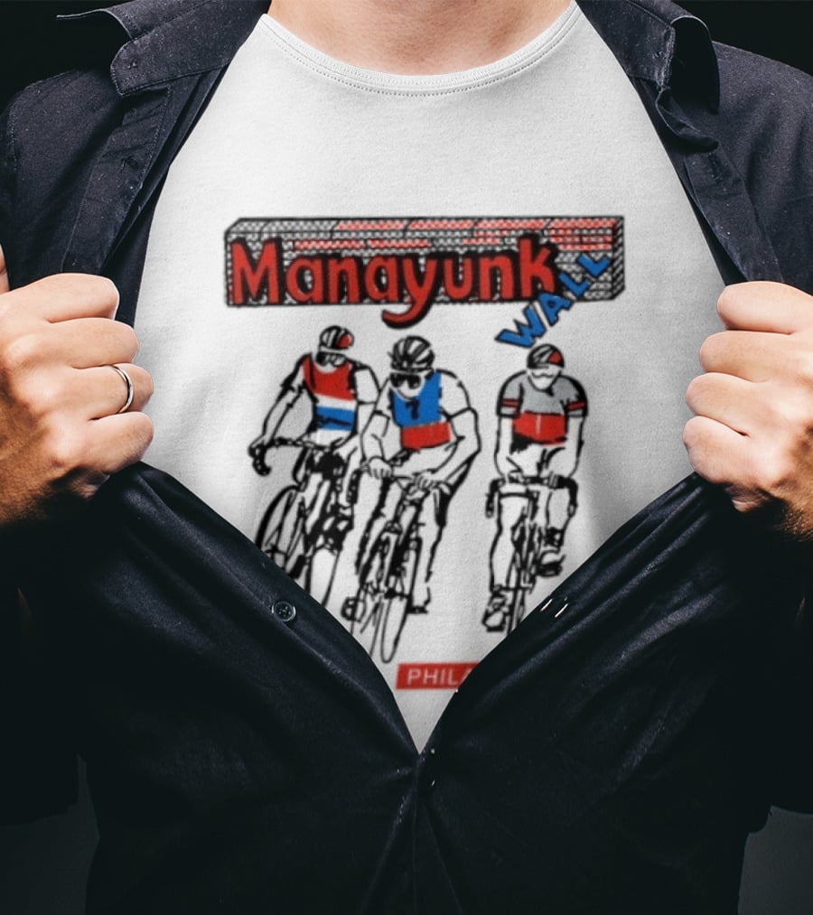 Manayunk Wall Classic USA Philadelphia Cycling Event T-Shirt