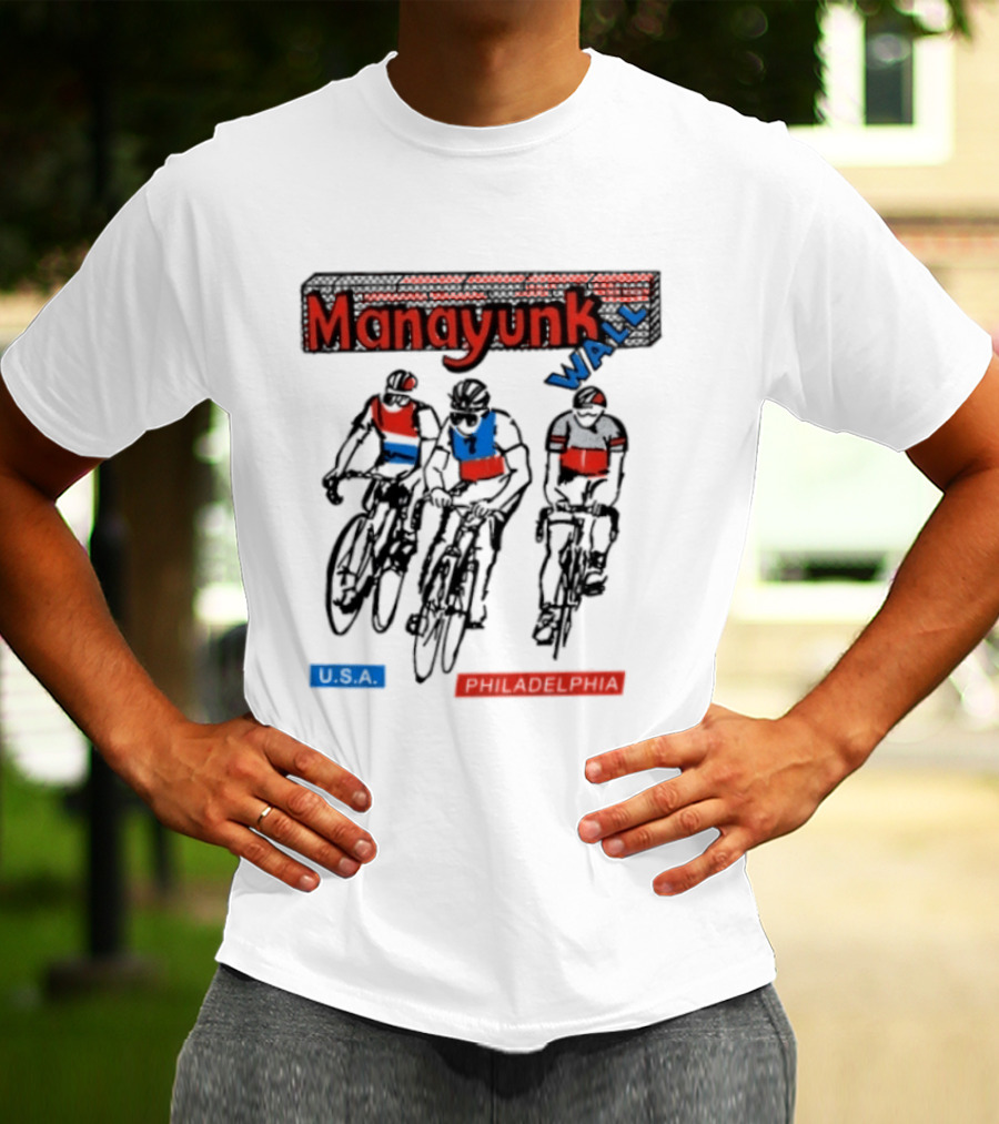 Manayunk Wall Classic USA Philadelphia Cycling Event T-Shirt
