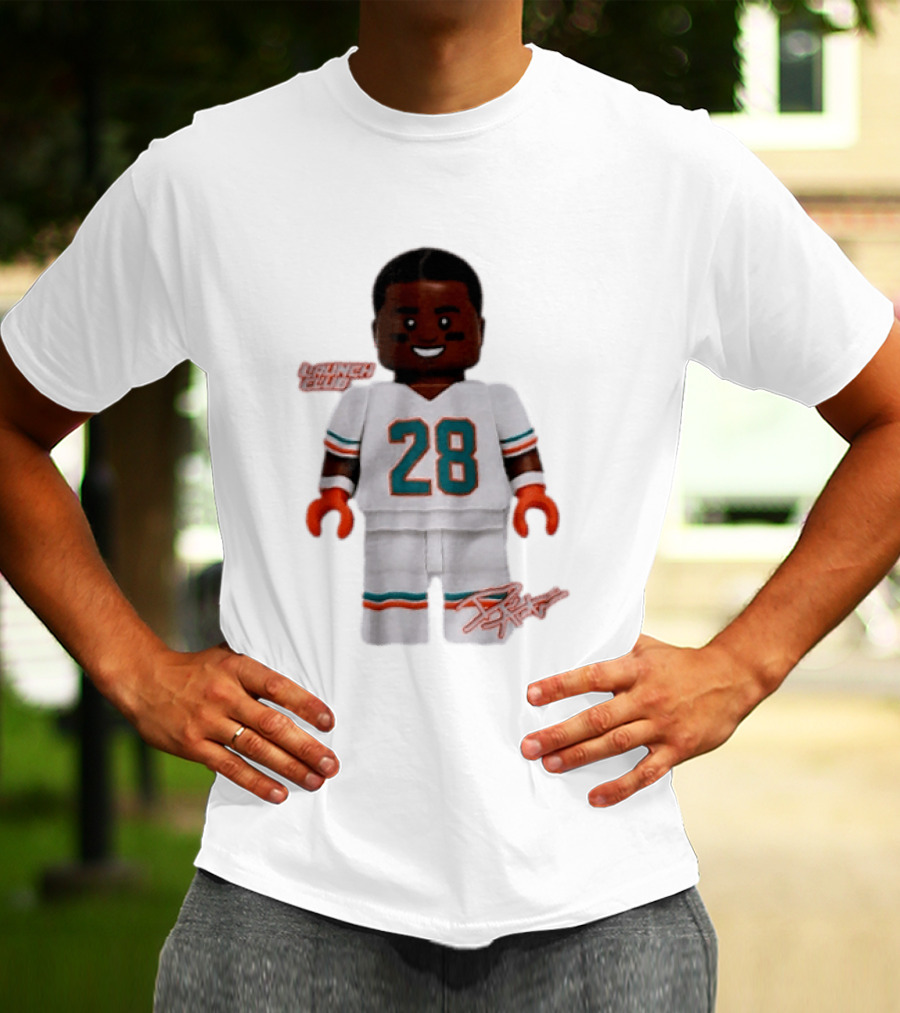 Miami Dolphins De'Von Achane 28 Launch Code Lego T-Shirt