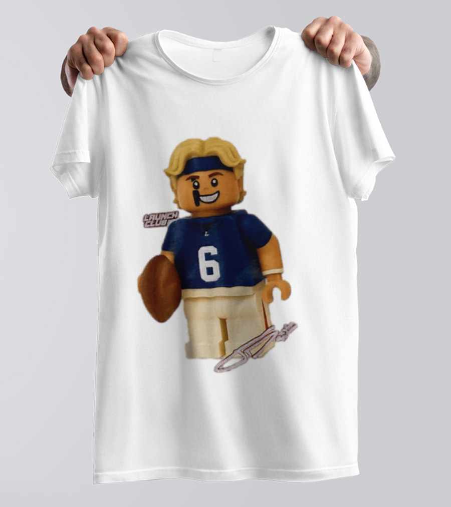New York Giants Quarterback Jaxson Dart Lego Launch Club 6 Football Cartoon T-Shirt