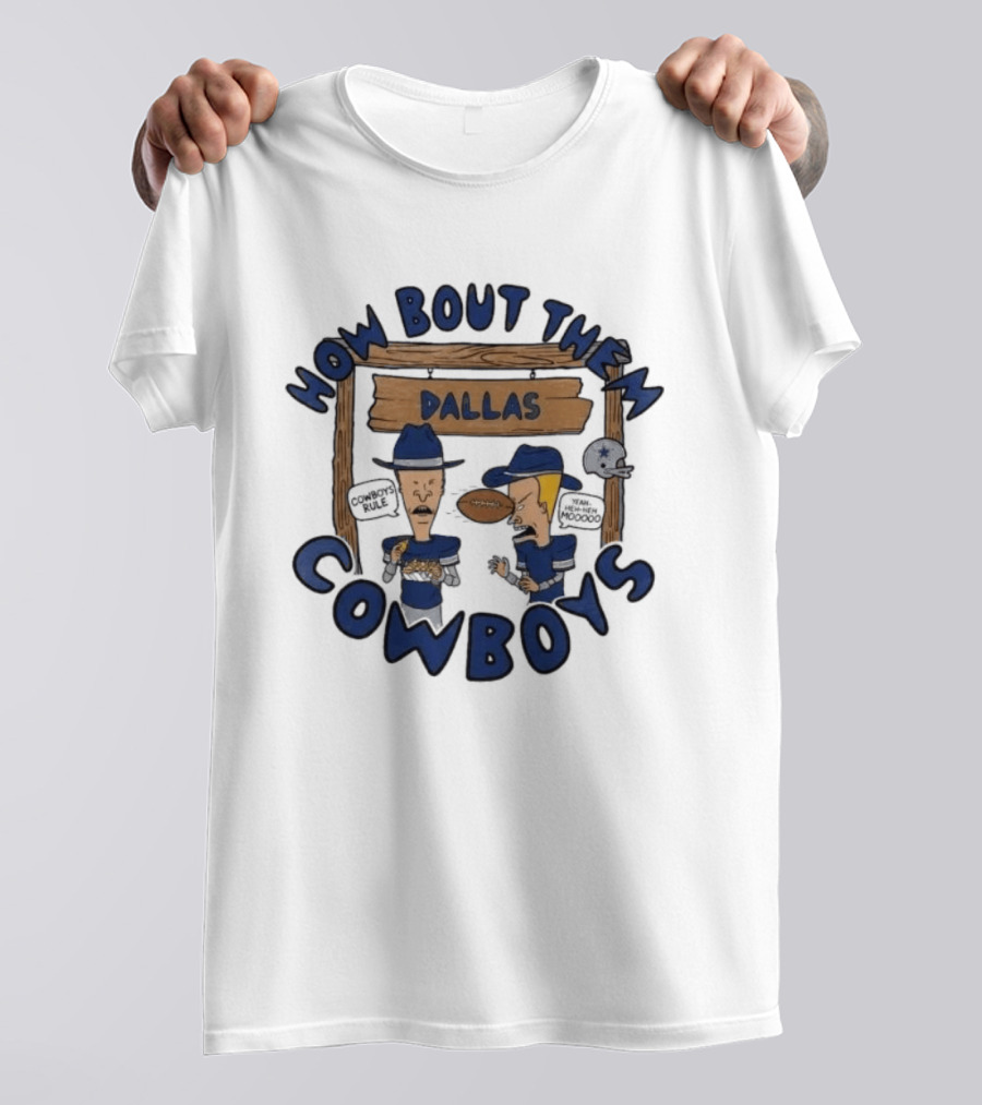 How Bout Them Dallas Cowboys Character Cartoon Football Fun T-Shirt