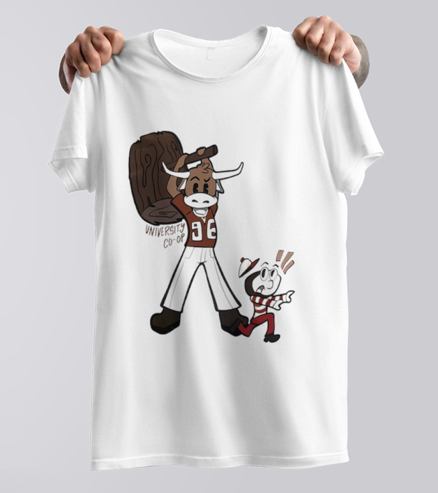 University Co Op Texas Longhorns Vs Ohio State Buckeyes 96 Mascot Showdown T-Shirt