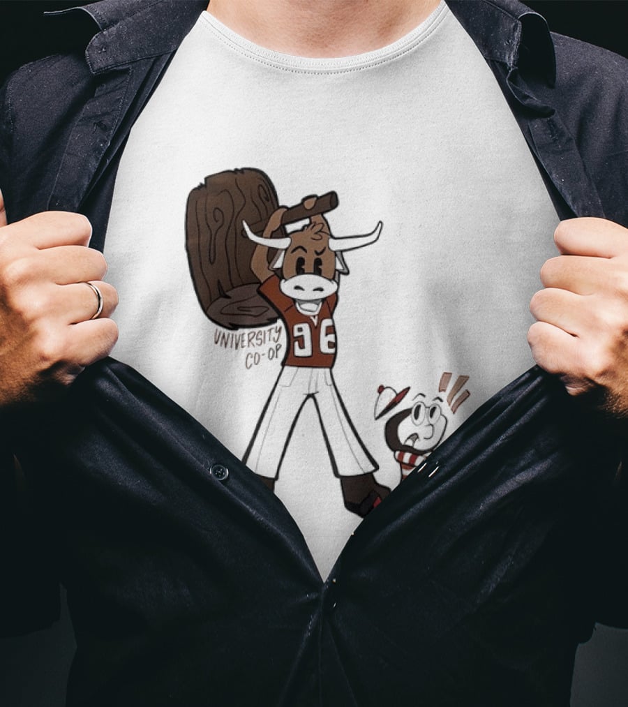 University Co Op Texas Longhorns Vs Ohio State Buckeyes 96 Mascot Showdown T-Shirt