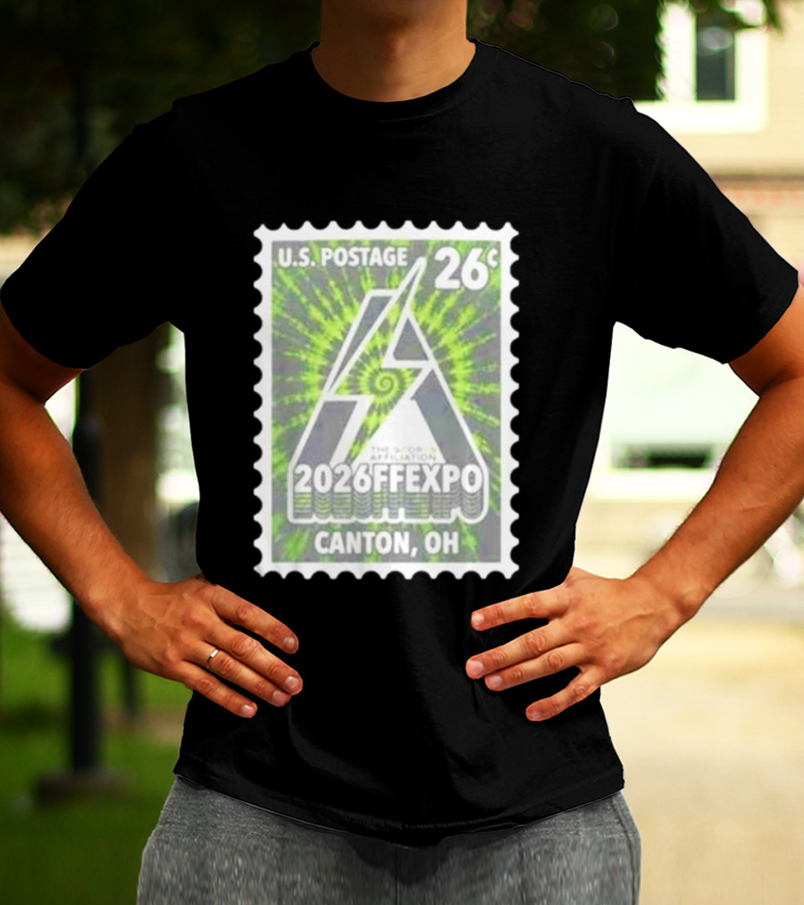 U.S. Postage 26c The Sports Affiliation 2026 FF Expo Canton OH Stamp T-Shirt